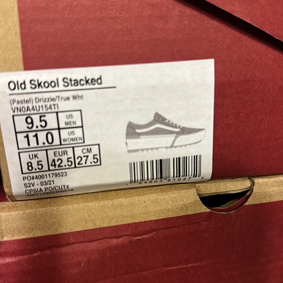 Vans Old Skool Stacked pastel Drizzle true white platform - Picture 10 of 10